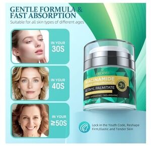 HRORVEI Neck Firming Cream Niacinamide Retinol Pro-Xylane 3% Anti-Aging 1.7oz 50